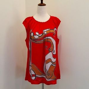 Ann Taylor LOFT Size L  Abstract Top